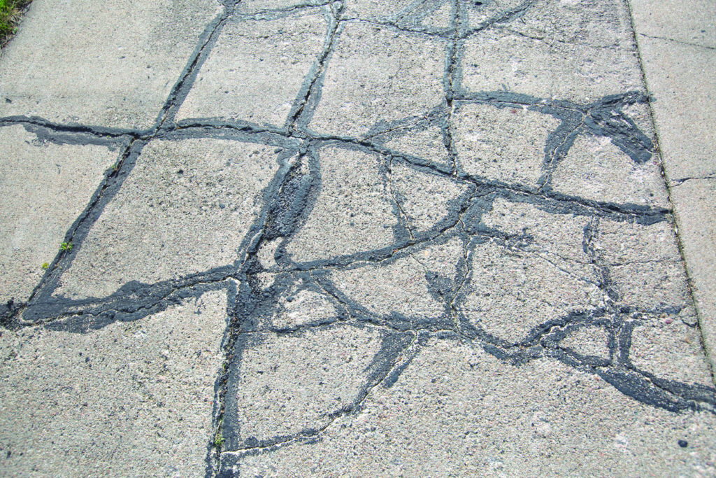 Garage floor cracks
